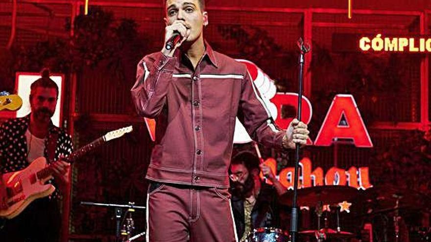 El cantante Alberto Jiménez, en un concierto con su grupo Miss Caffeína el año pasado.