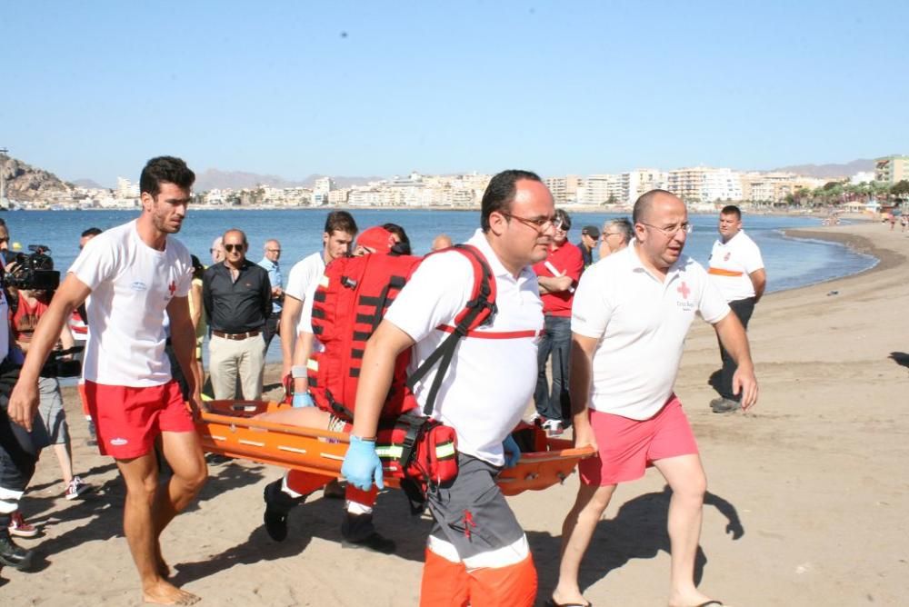 Simulacro de salvamento en Águilas