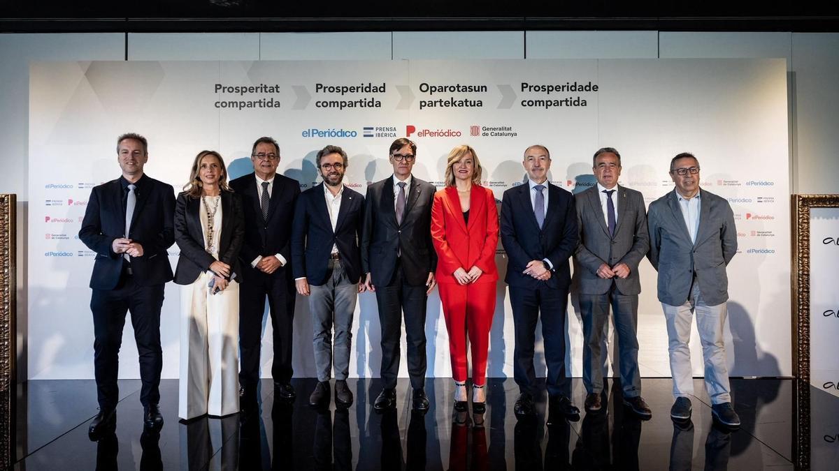 Desayuno informativo organizado por EL PERIÓDICO DE ARAGÓN con Salvador Illa y Pilar Alegría en Zaragoza.