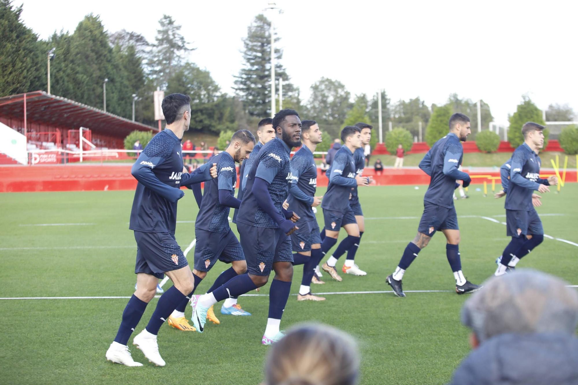 El Sporting vuelve a entrenar después de la victoria en Villareal (en imágenes)