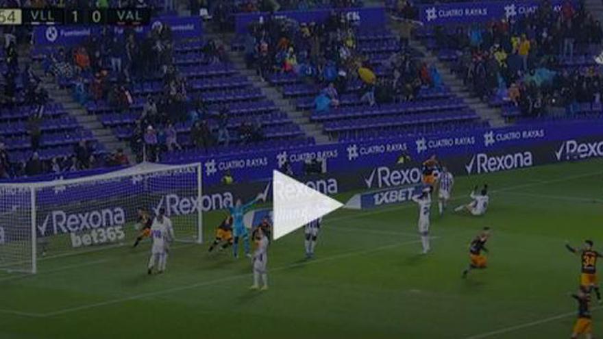 Vídeo: Así fue el primer gol de Vallejo con el Valencia CF