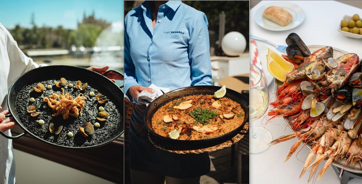 Tres de los platos de la carta del restaurante