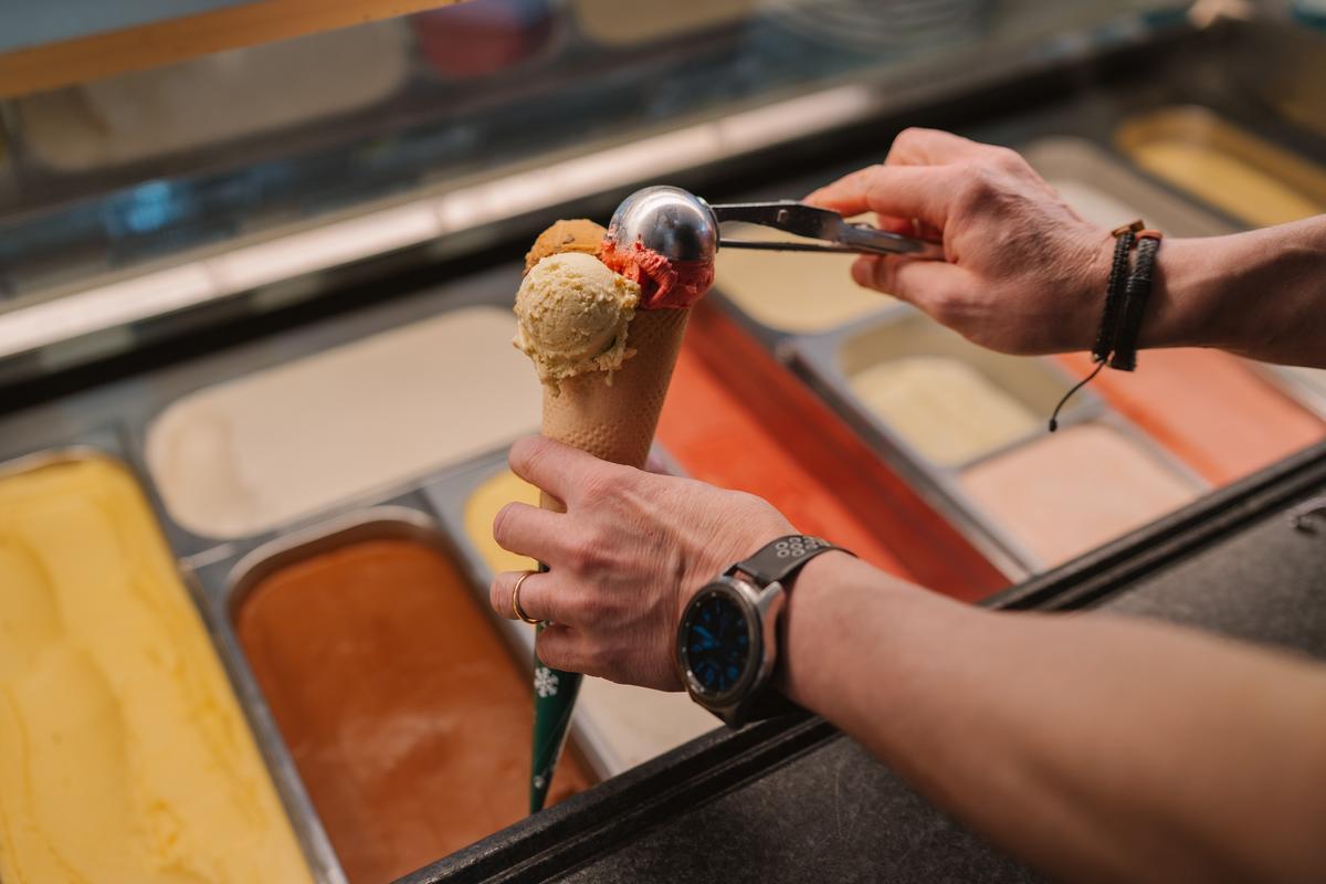 Preparación de un helado.