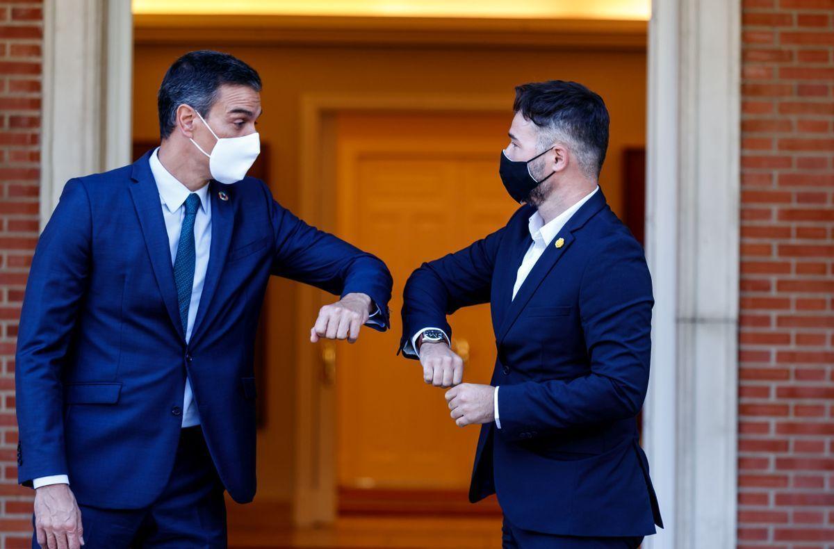 Pedro Sánchez y Gabriel Rufián.