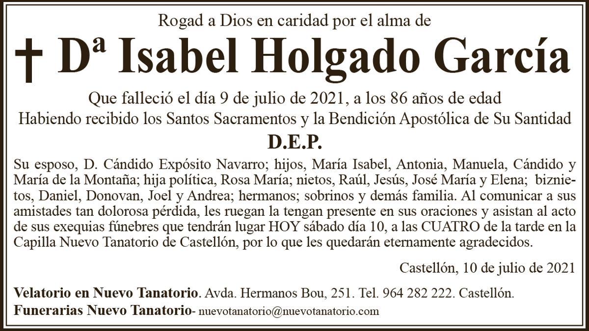 Dª Isabel Holgado García