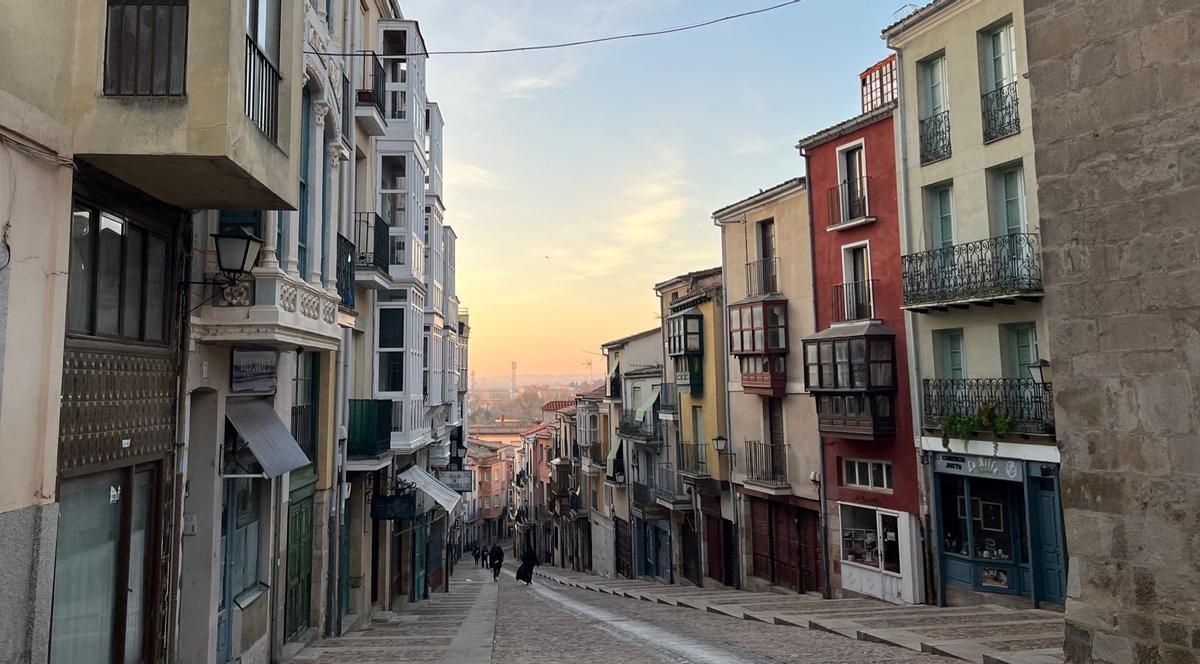 Amanecer hoy en Zamora, desde Balborraz