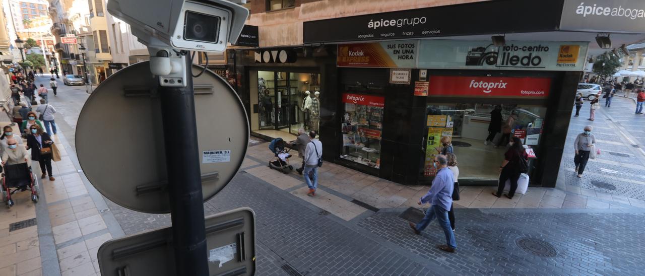 Cámaras ubicadas en la calle Mayor de Castelló.