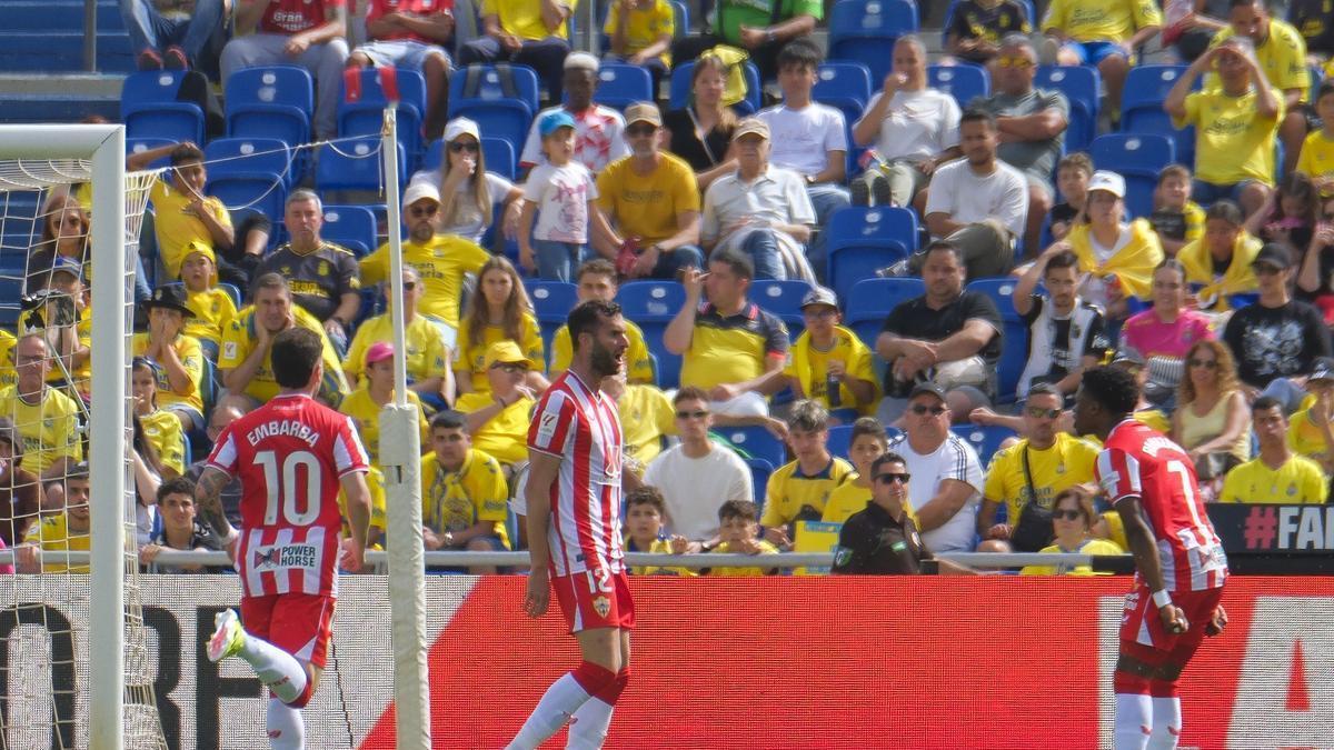 El Almería recién obtuvo su primera victoria de la temporada ante Las Palmas