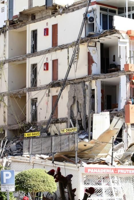 Derrumbe de un edificio de viviendas en Los Cristianos