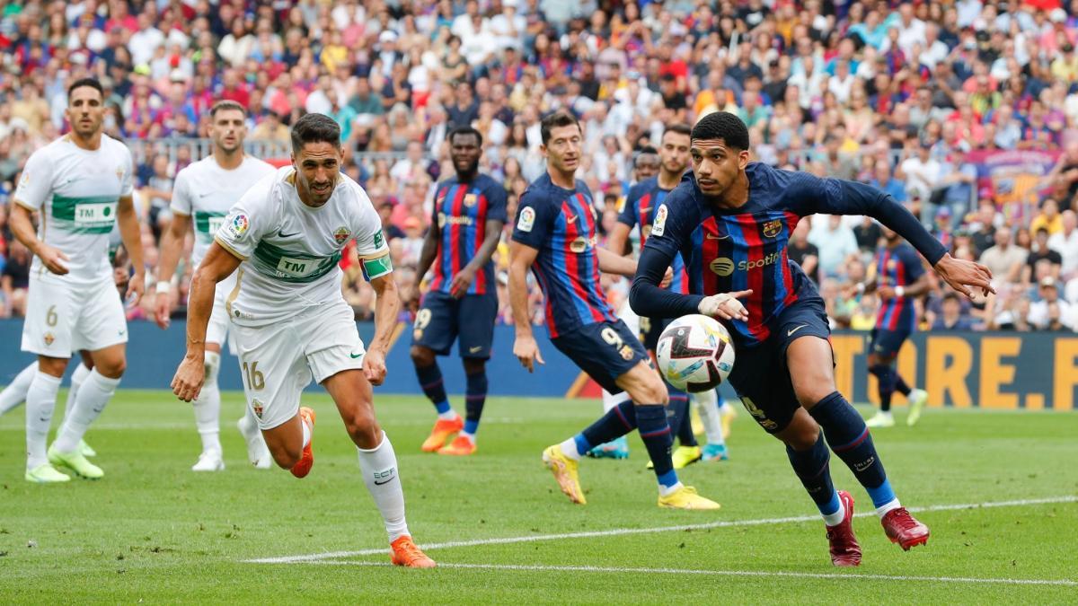 Araujo, durante el partido contra el Elche