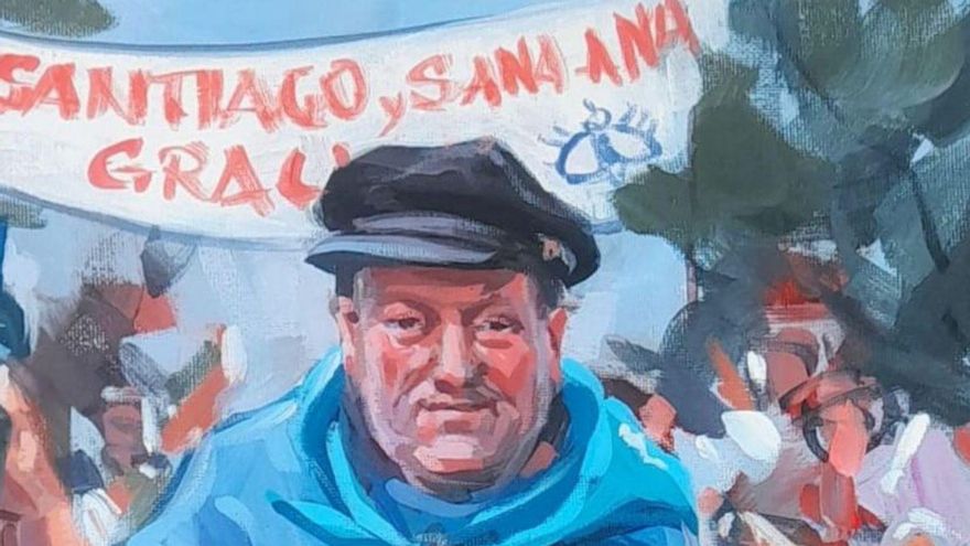Grado homenajea a José Manuel Álvarez, &quot;Manolo el de La Casa Grande&quot;, con una obra del pintor Favila