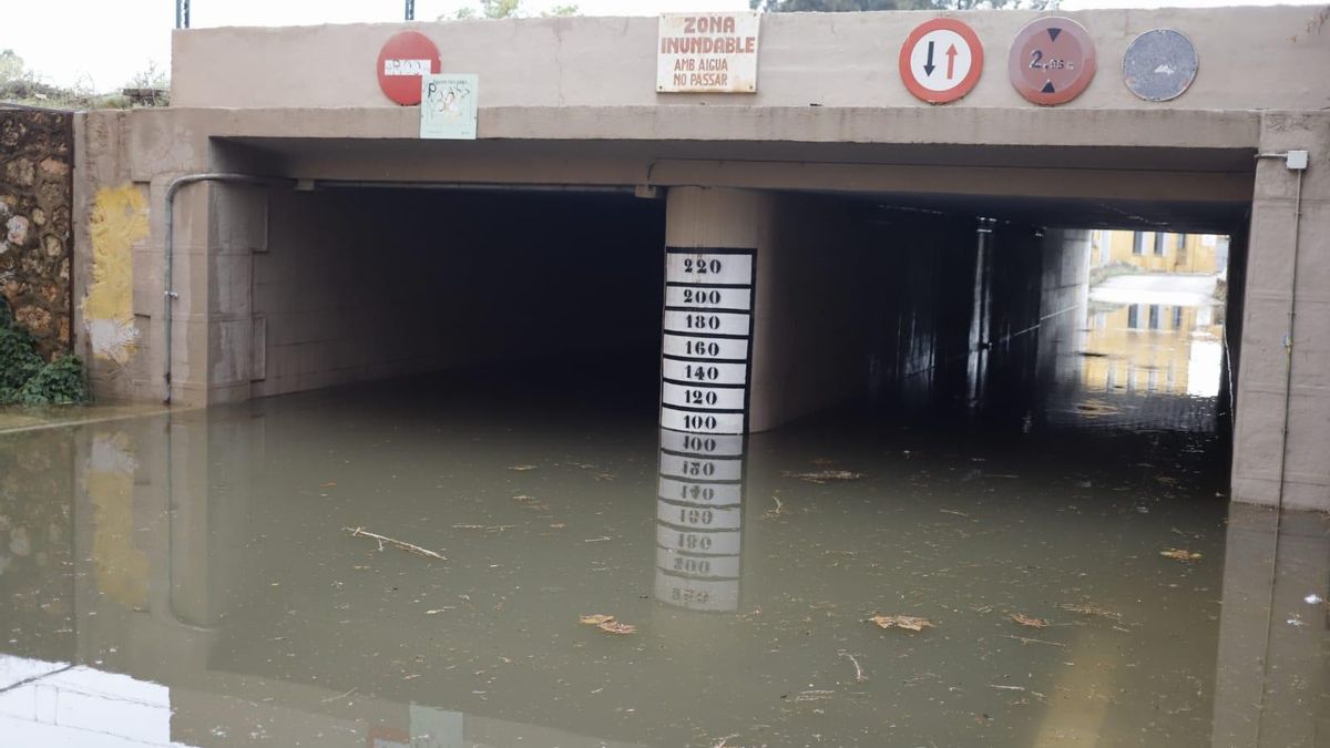 Las fuertes lluvias anegan las zonas bajas de la comarca de La Ribera