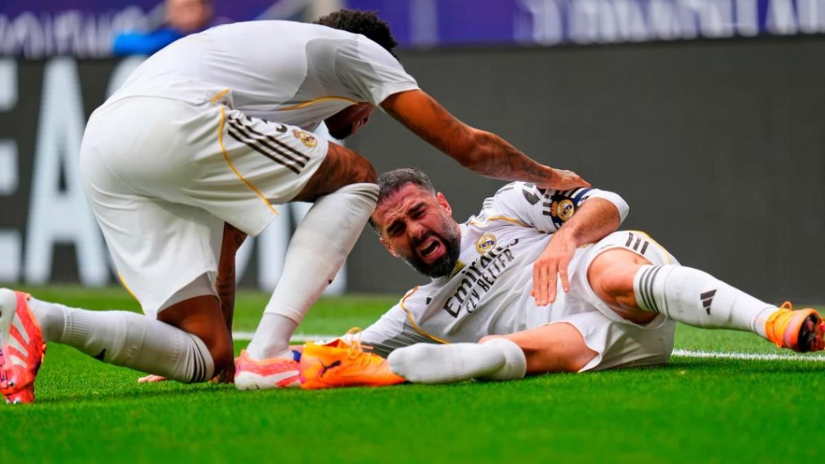 Carvajal se lesionó en el derbi y volvió a caer en el Clásico