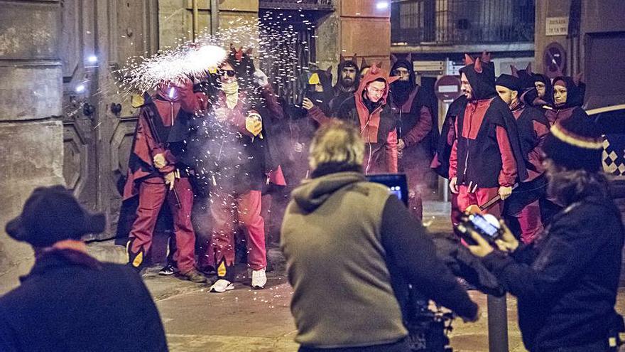 Imatge del rodatge a la Baixada de la Seu de Manresa | ARXIU/OSCAR BAYONA