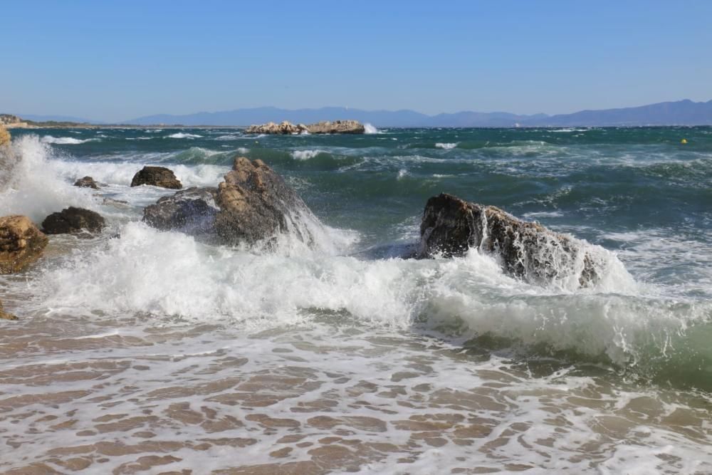 El temporal marítim a la zona d'Empúries