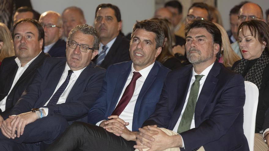 Juanfran Pérez Llorca, Toni Pérez, Carlos Mazón y Luis Barcala, en un acto reciente en Alicante