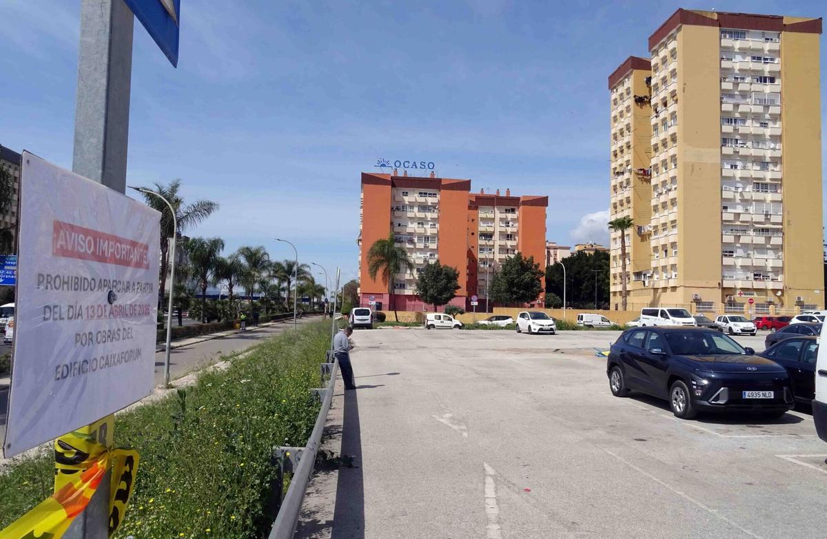 CaixaForum Málaga da su primer paso y borra más de 300 aparcamientos en Manuel Azaña