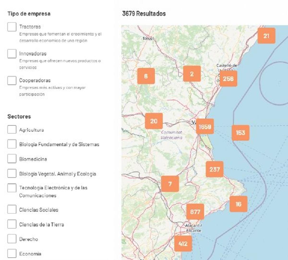Mapa de Cooperación e Innovación.
