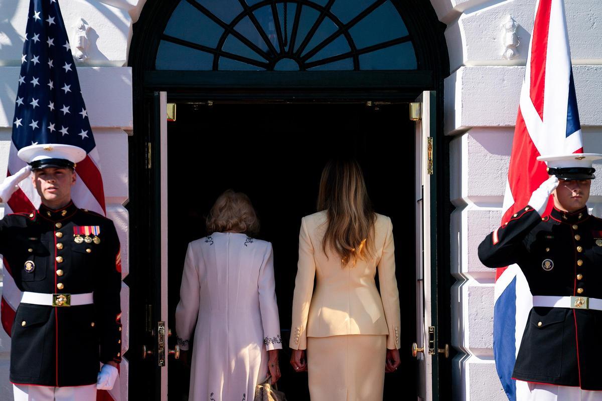 Trump recibe al rey Carlos III de Inglaterra en la Casa Blanca