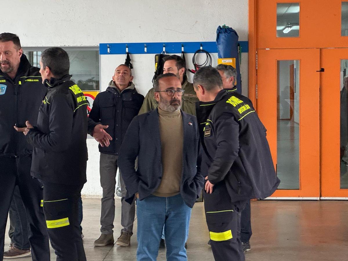 Miguel Ángel Morales agradece la labor del SEPEI de Cáceres tras las borrascas que azotaron la provincia