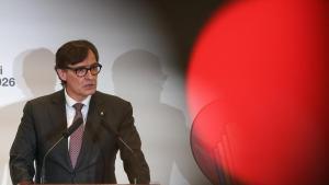 El president de la Generalitat, Salvador Illa, este martes en el acto de Sant Jordi en Madrid.