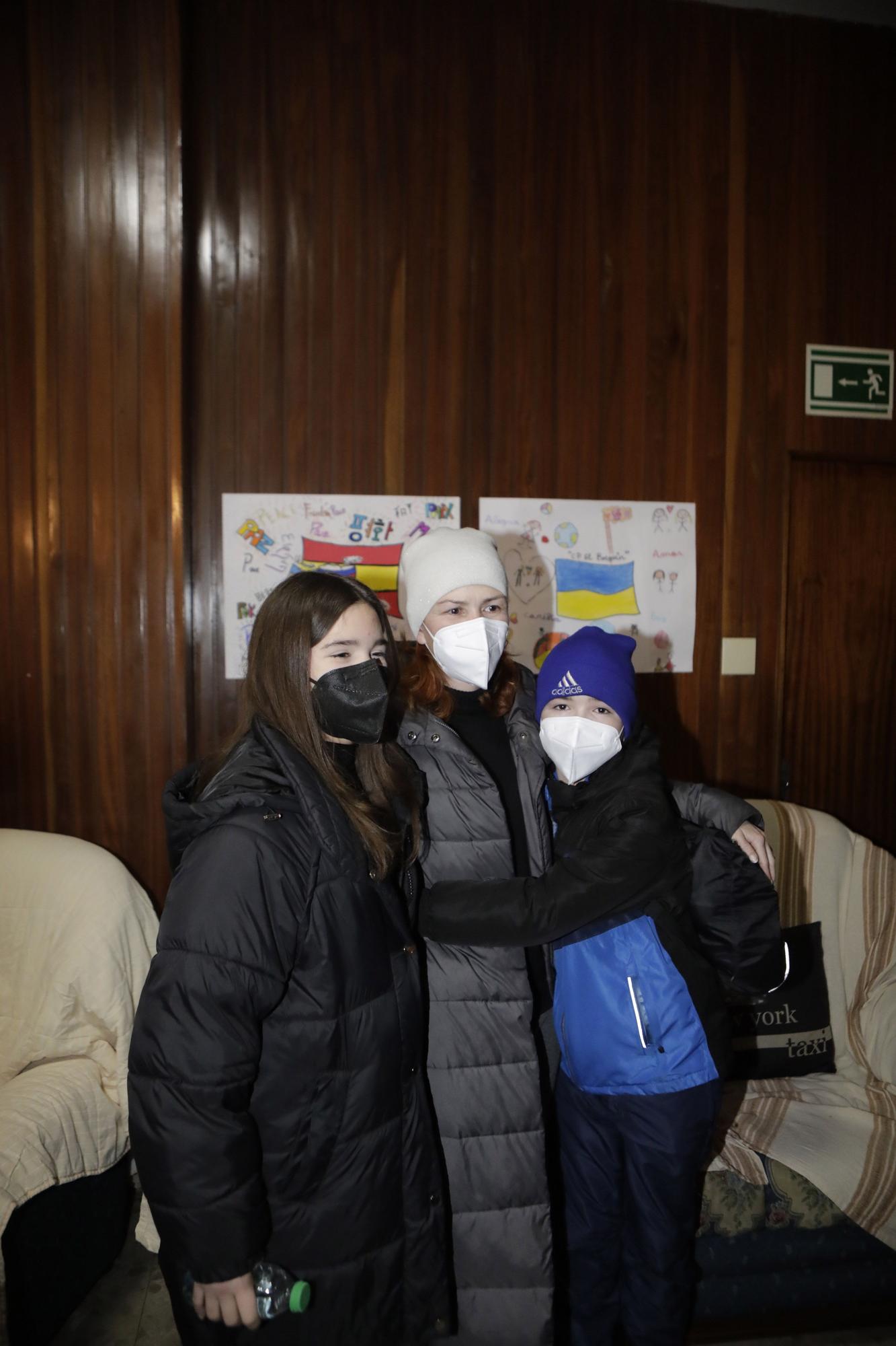 La llegada de los refugiados ucranianos al colegio San José de Sotrondio