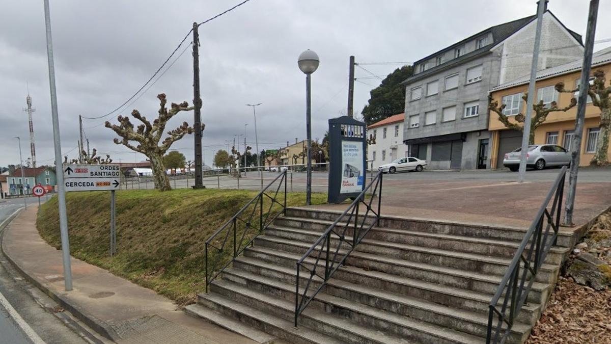 Campo de la feria en la localidad ordense de O Mesón do Vento