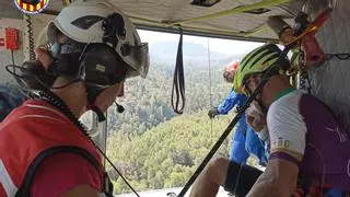 Rescatan a un ciclista tras sufrir una caída en Quatretonda