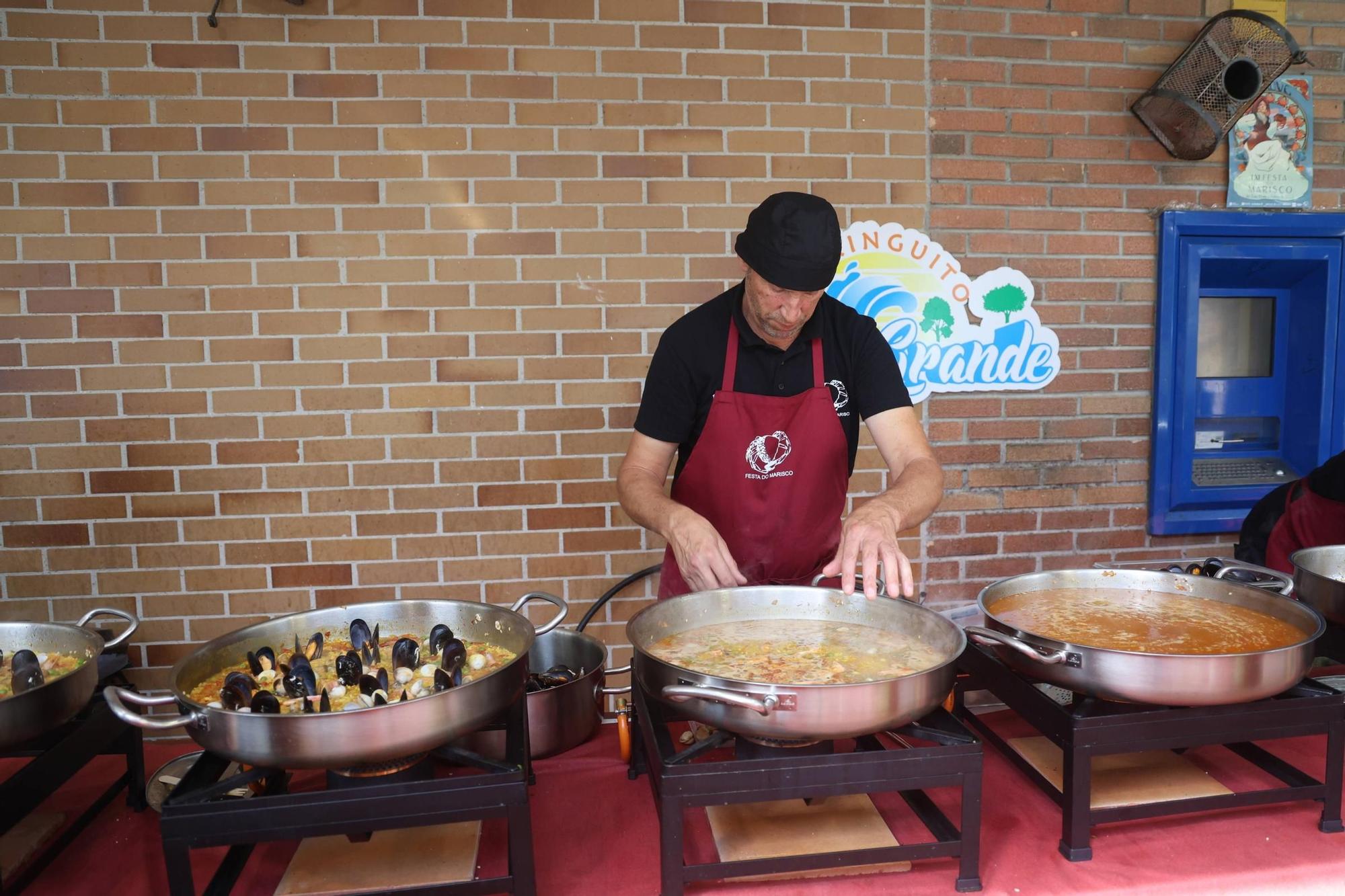 La Festa do Marisco de O Grove, esta mañana.