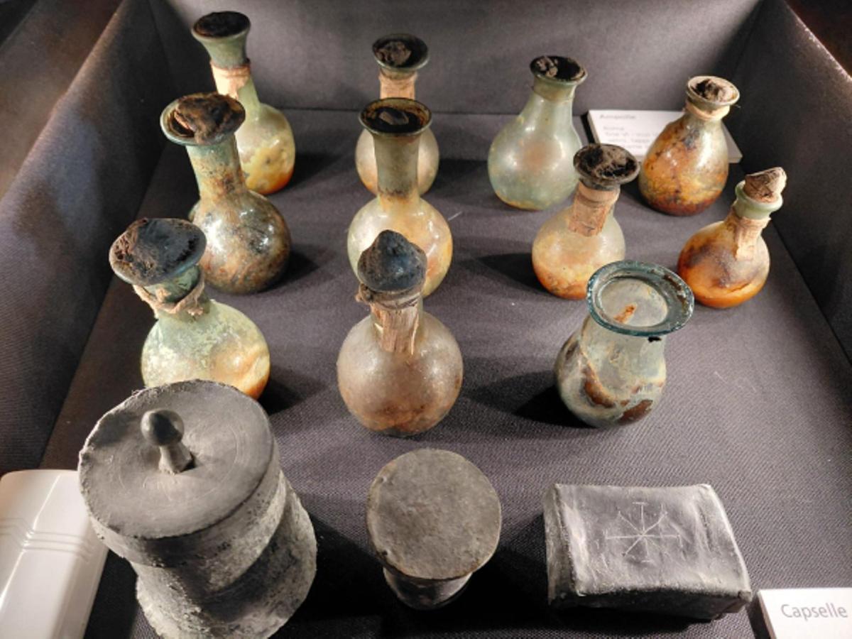 Restos arqueológicos del Museo y Tesoro del Duomo en Monza.