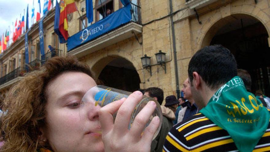 Un culete en el Ayuntamiento de Oviedo.