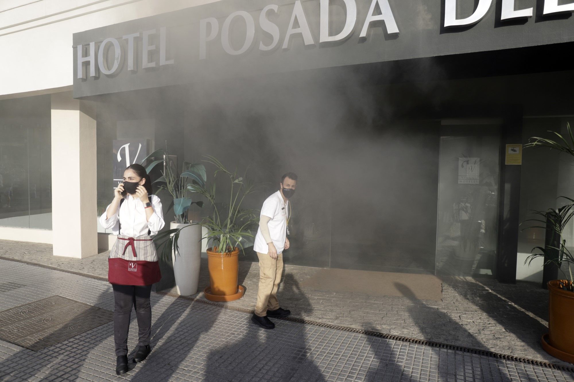 Incencio en el hotel Posada del Patio