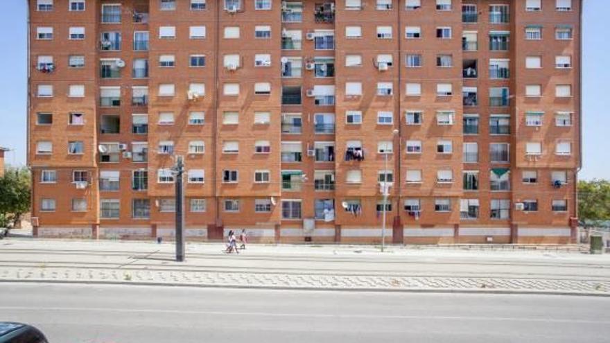 Parque de viviendas públicas en el barrio de la Coma.