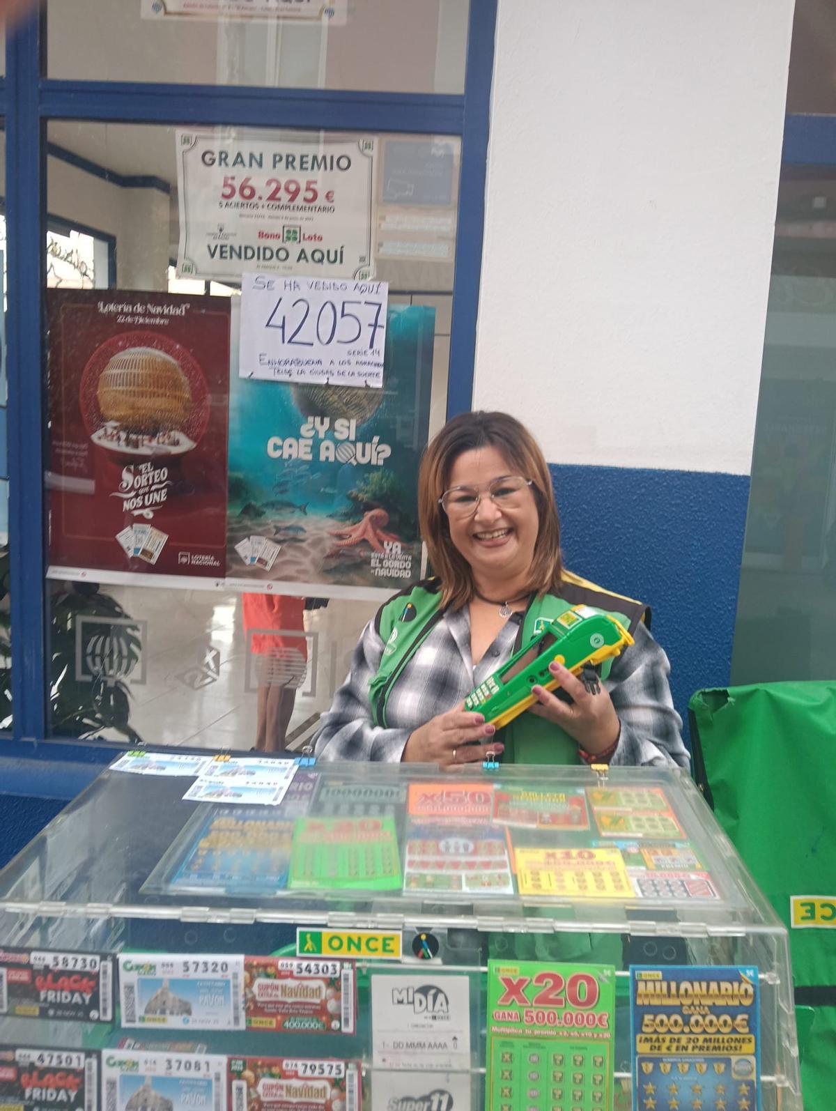 María José Batista Quevedo, vendedora de la ONCE en Telde