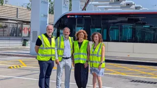 La cochera de autobuses de Zona Franca inicia su electrificación