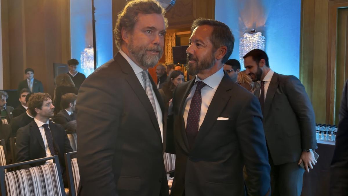 Espinosa de los Monteros y Juanma Badenas, el viernes en València.