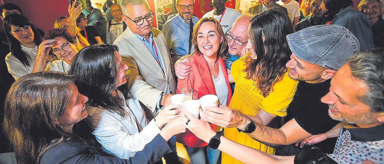 Silvia Paneque a la seu del PSC la nit electoral