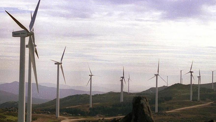 Parque de generación de energía eólica en Galicia.