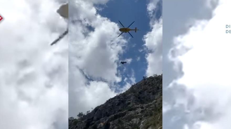 Así ha sido el rescate a una excursionista en la Vall de Laguar tras sufrir un accidente