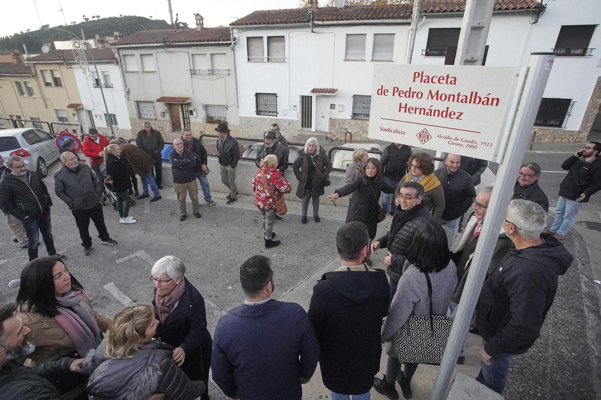 Un espai a Vila-roja rep el nom sindicalista Pedro Montalbán