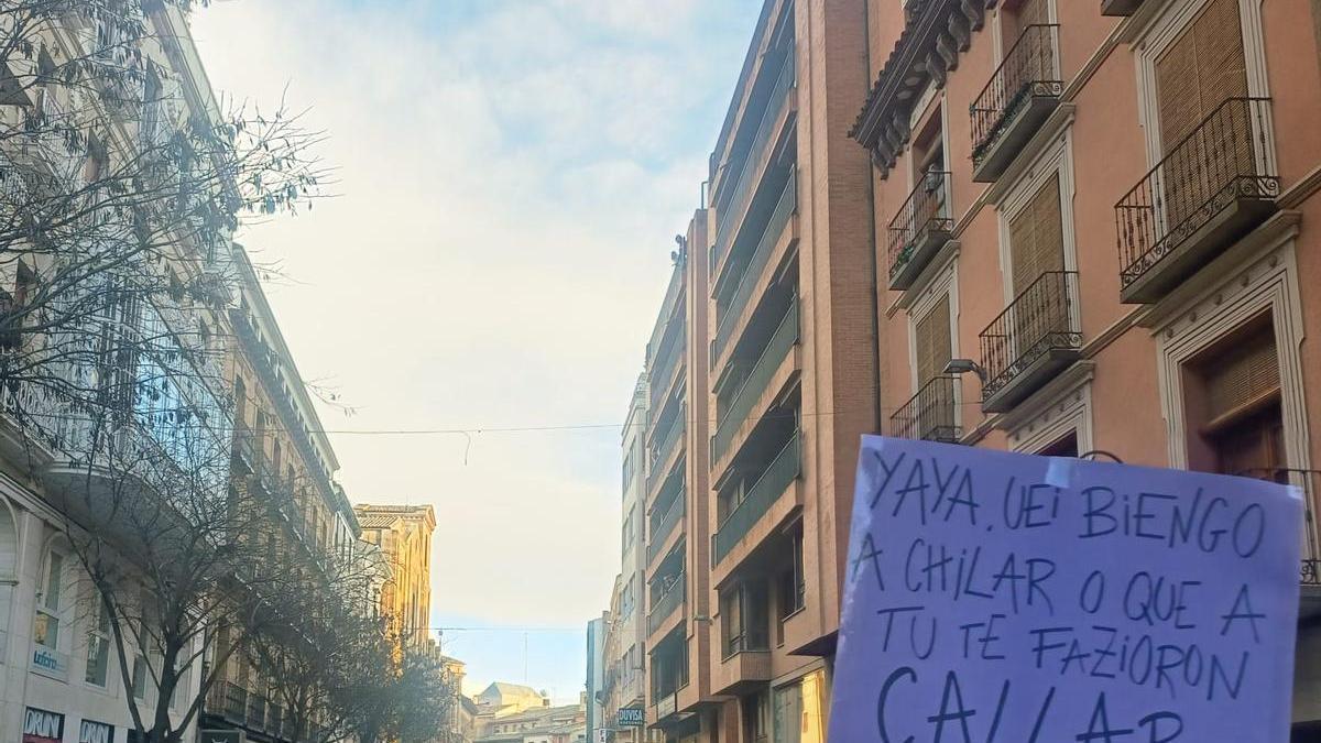 Manifestación feminista este 8M en Huesca.