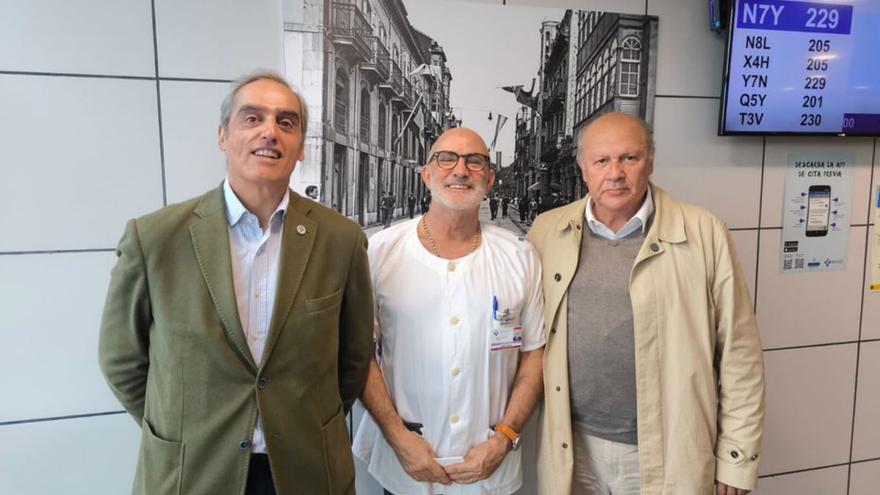 Por la izquierda, Jacobo Cosmen, Miguel Rodríguez y Nardo Villaboy. |