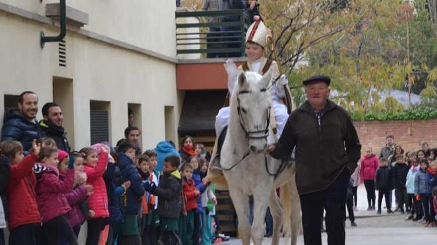 Miquel Sierra en els primers moments del dia com a Sant Nicolau