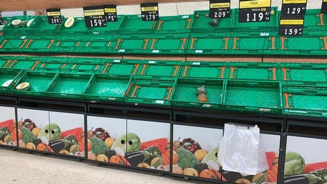 Supermercados de Mallorca sin productos frescos por la borrasca Gloria