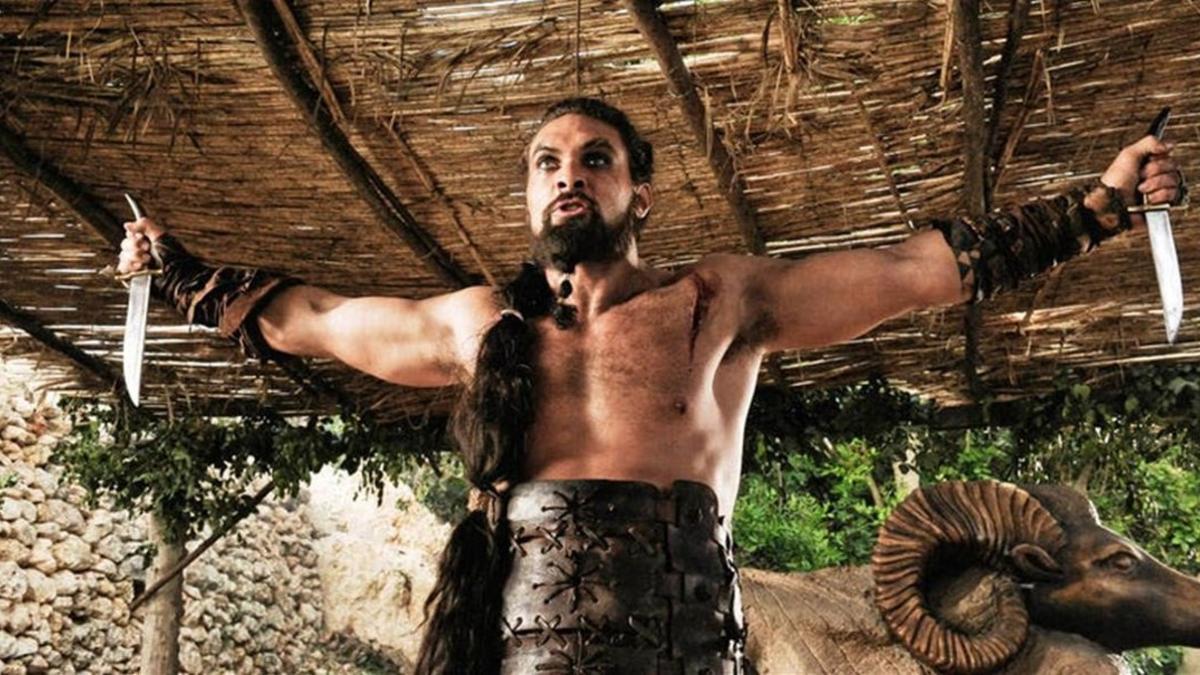 Khal Drogo (Jason Momoa), en 'Juego de tronos'.