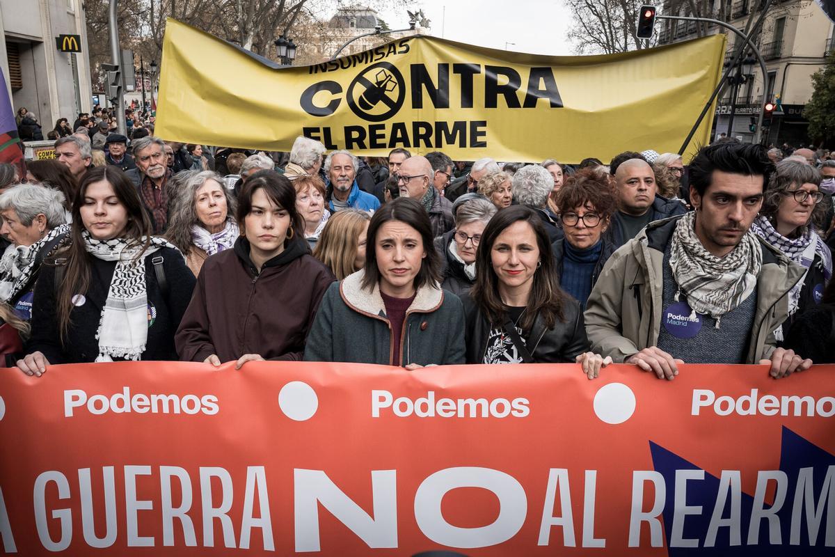 Las imágenes de la manifestación del "no a la guerra" en Madrid.