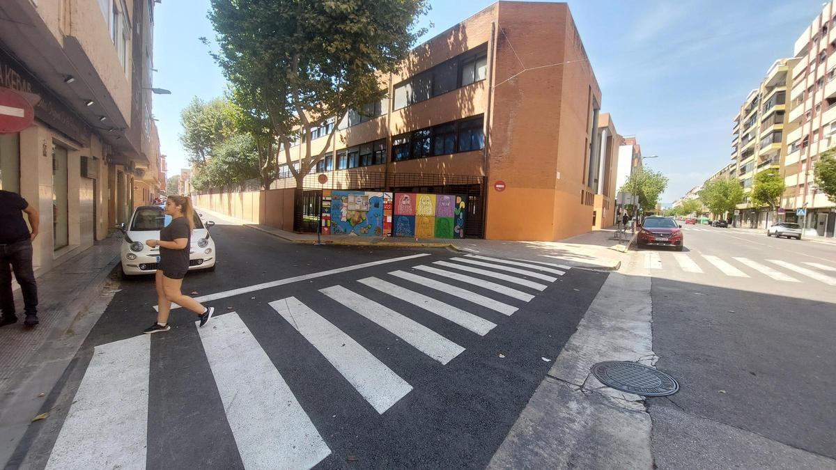 Espacio en el que Sagunt interviene para pacificar el tráfico.