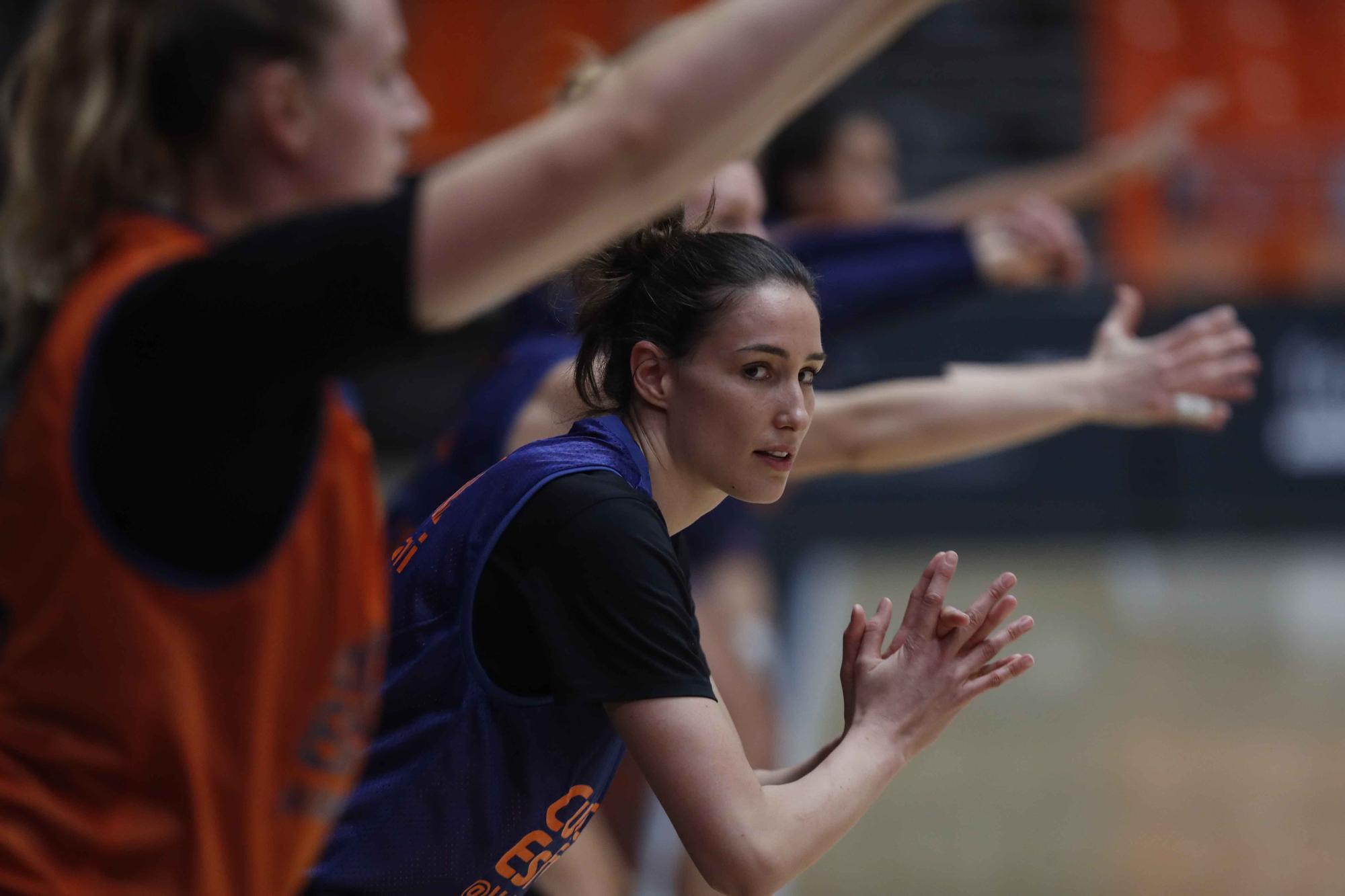 Último entrenamiento de Valencia Basket antes del partido de Eurocup Women frente al Fuenlabrada