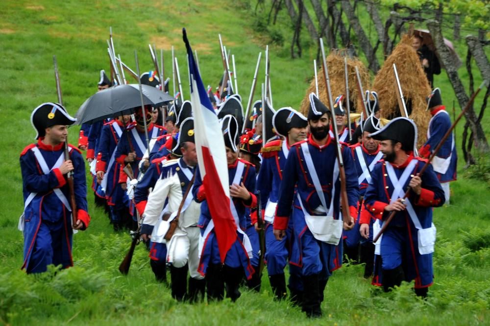 La lluvia no amilanó a los combatientes valgueses, que avasallaron a las tropas francesas hasta su rendición.