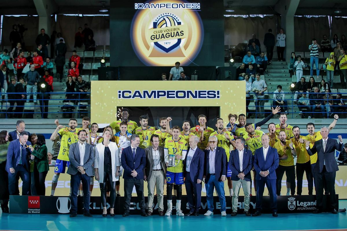 Imagen de archivo del Club Voleibol Guagas durante la temporada 2023 2024